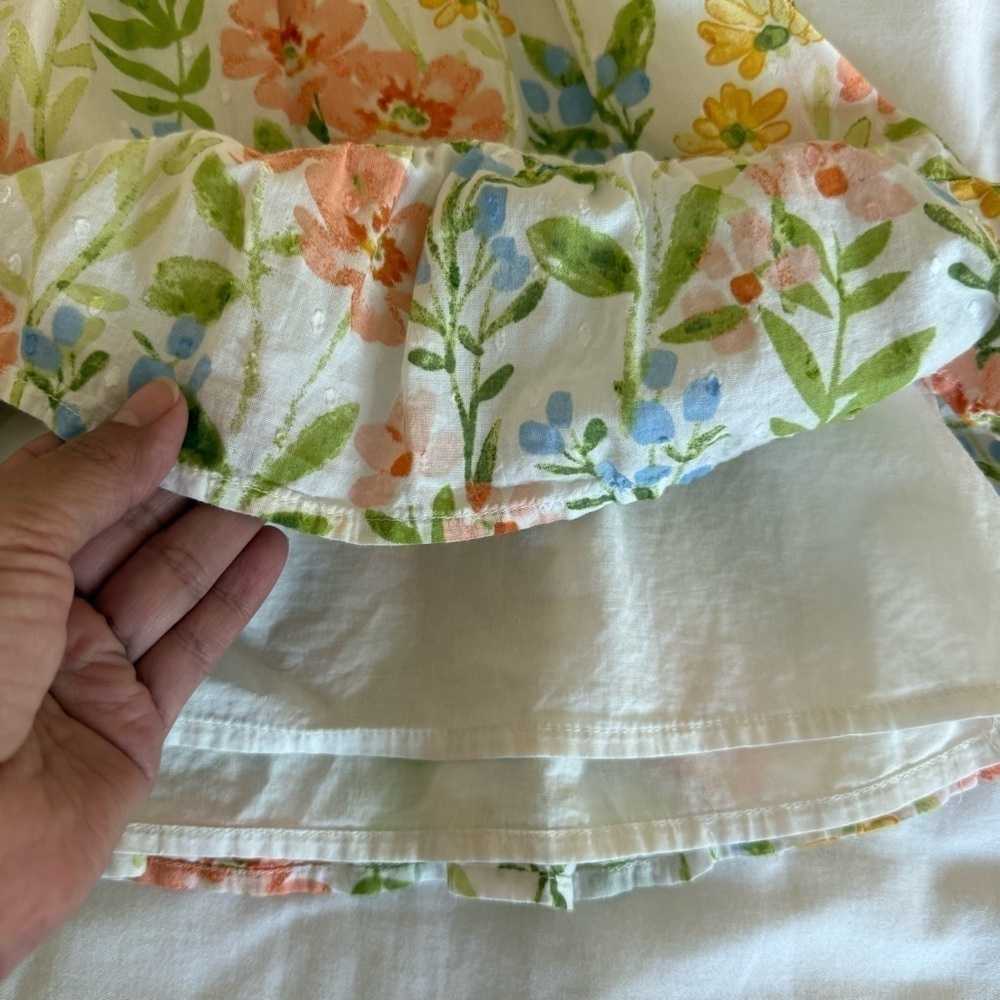 Gymboree Girls Floral Ruffle Dress - Prairie Fields - Bunnys Tail Size 7 - Picture 5 of 7
